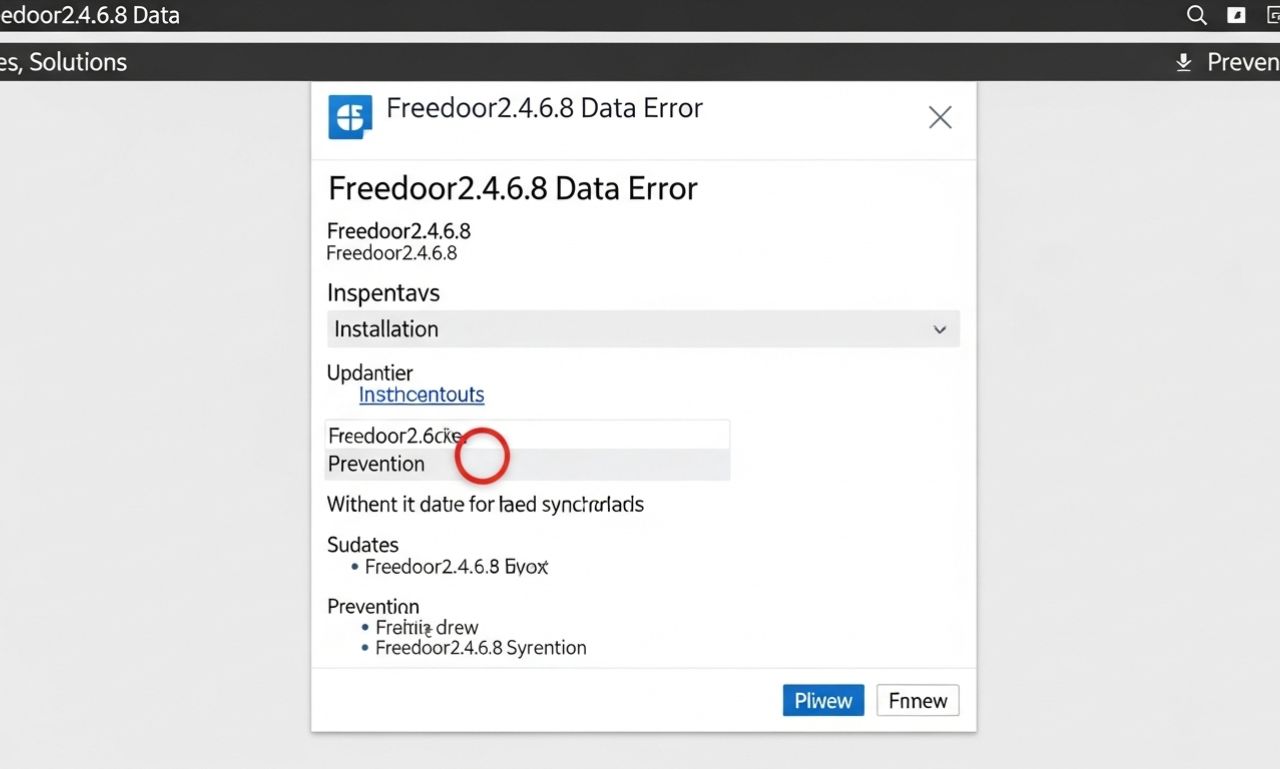 Freedoor2.4.6.8 Data Error Fix – Causes, Solutions & Prevention