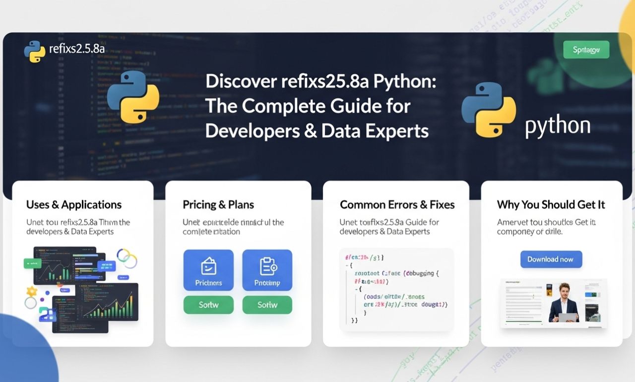 Refixs2.5.8a Python: Complete Guide, Use, Price, & Troubleshoot