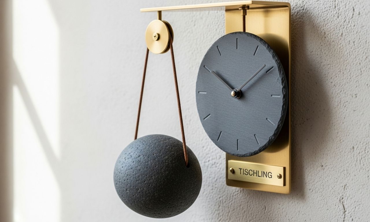 Tischling Stone Weighted Clock | Timeless Craft & Elegance